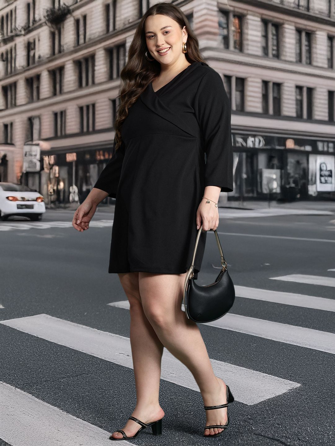 Buy DressBerry Plus Size Layered Fit & Flare Mini Dress - Dresses