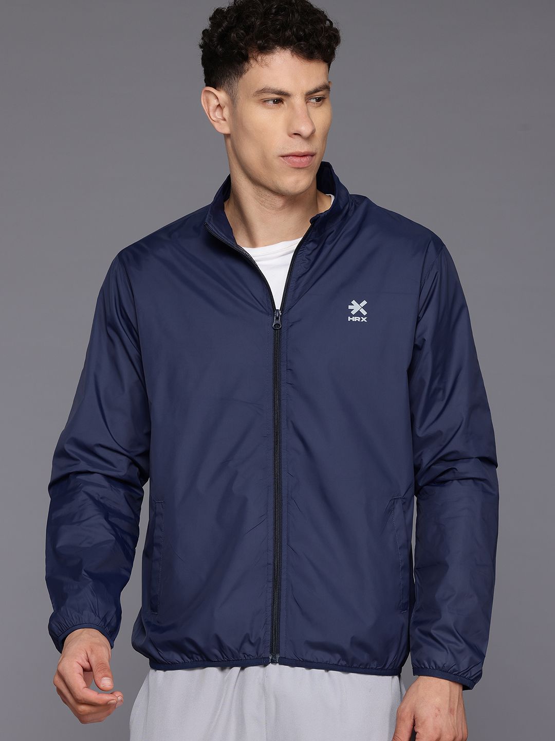 HRX by Hrithik Roshan Men Rapid-Dry Running Jacket with Reflective Detail