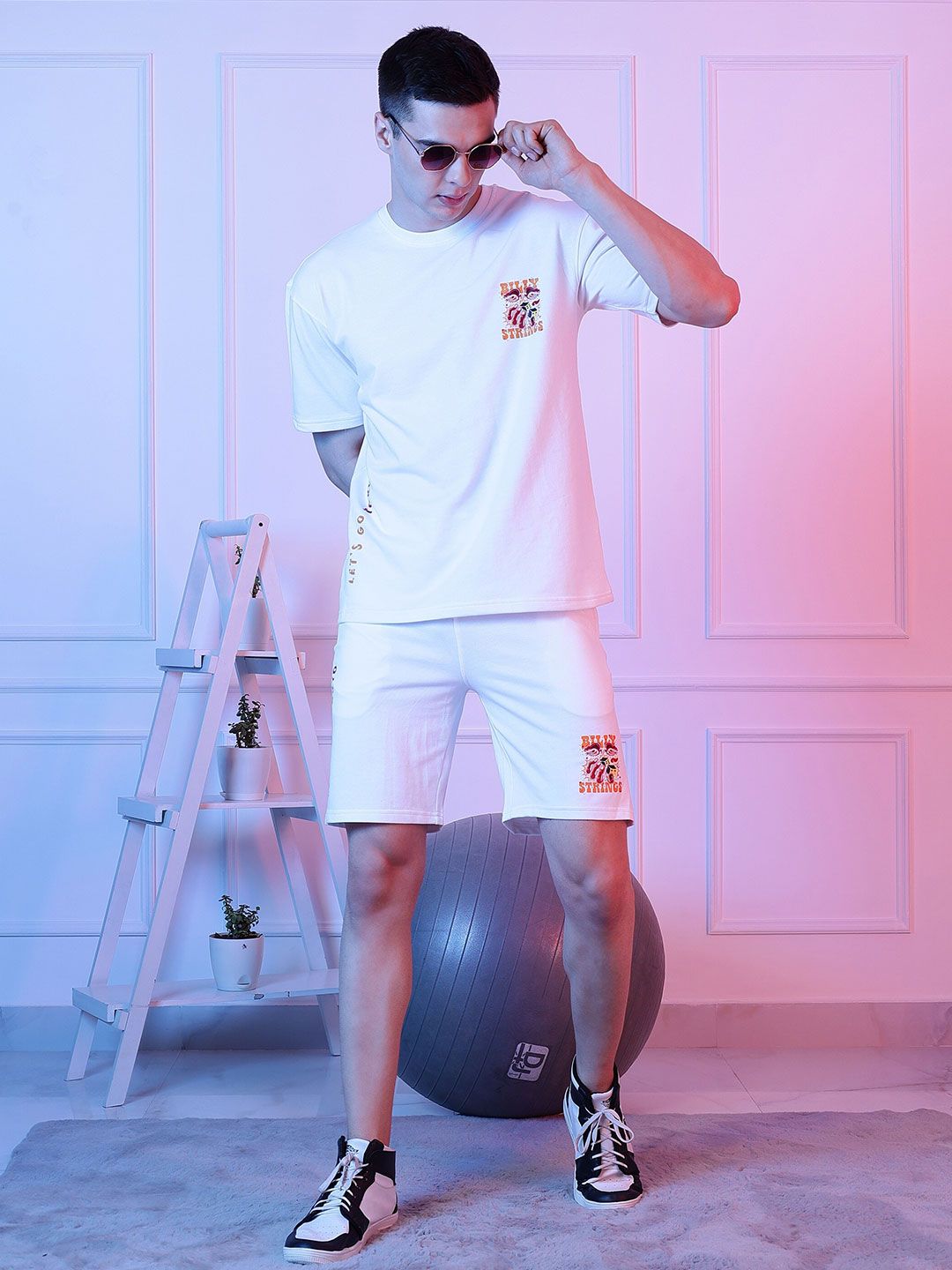 PockMAN Printed Round Neck Oversized T-shirt