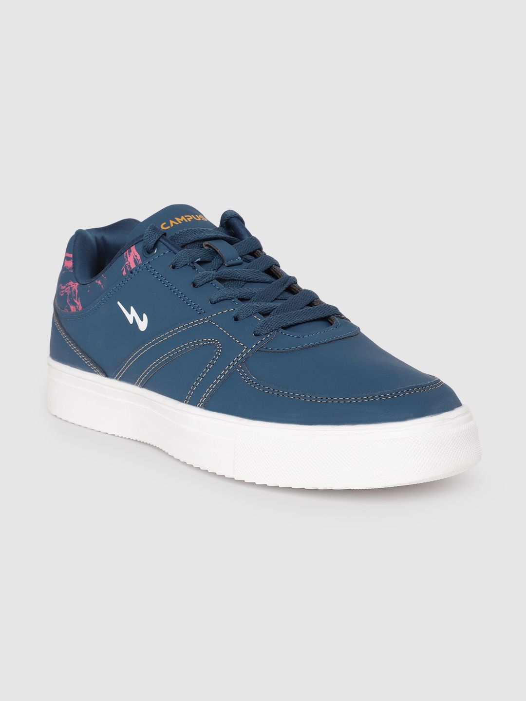 Campus X Rajasthan Royals Men Contrast Sole Sneakers