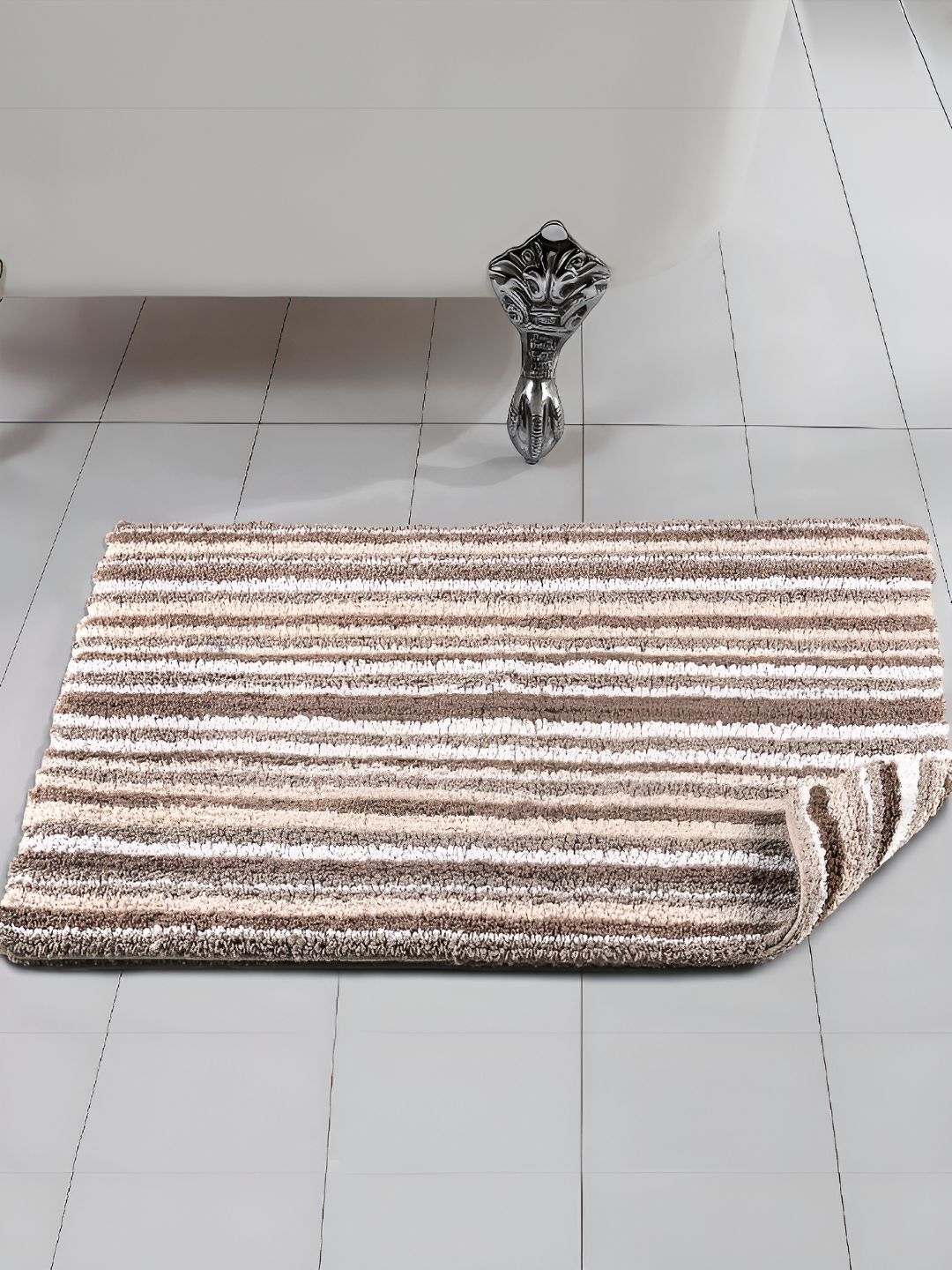 Saral Home Brown 1600 GSM Cotton Bath Rugs