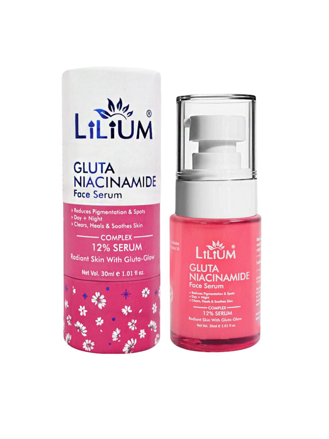 Lilium Gluta Niacinamide 12% Face Serum to Reduce Wrinkles & Clears Heals - 30ml