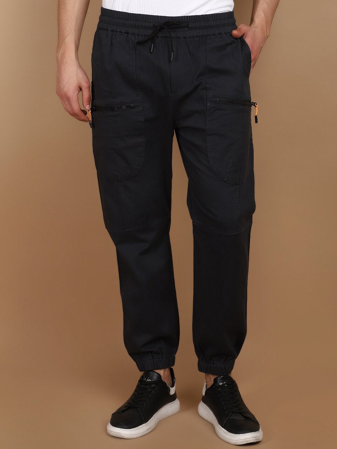 V-Mart Men Mid Rise Clean Look Cargo Joggers
