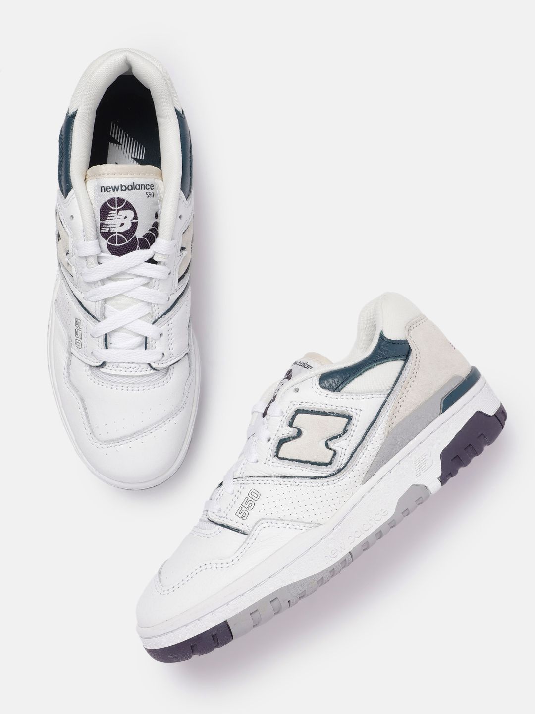 new balance bb550 leather trainers