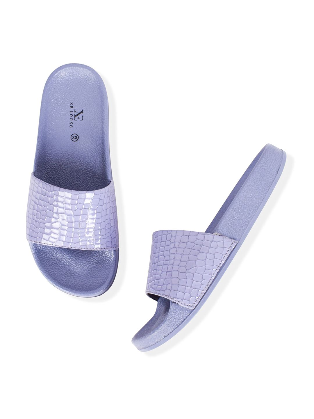 XE Looks Women Textured Slip-On Flip Flops