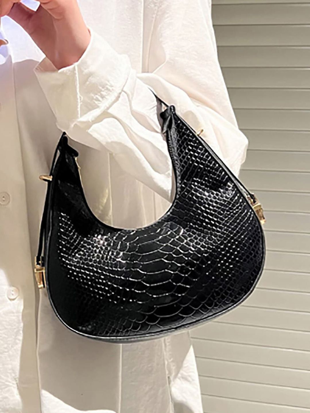 Buy Styli Women's Textured Crescent Bag - Handbags for Women