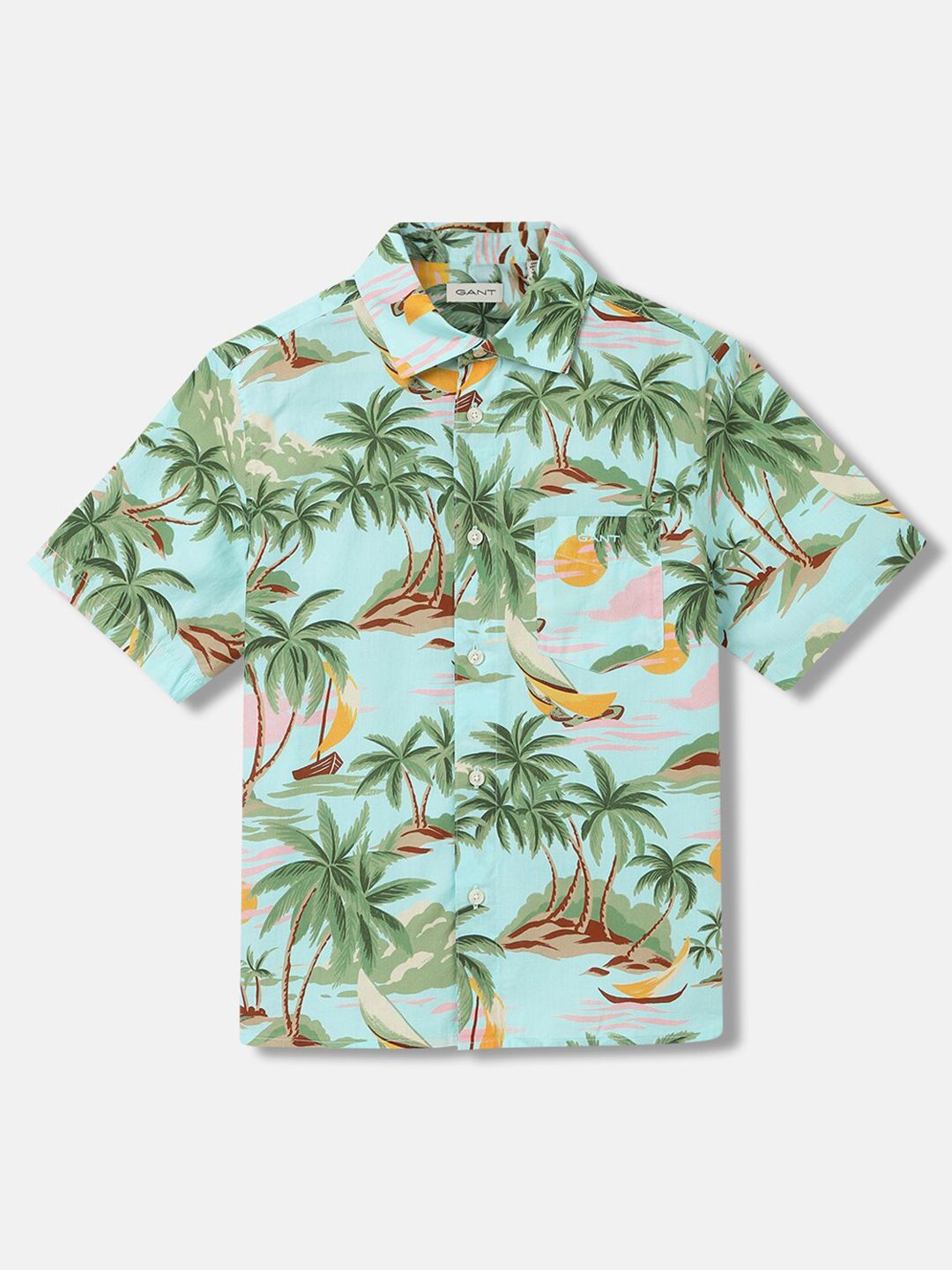 GANT Kids Regular Fit Floral Print Casual Shirts