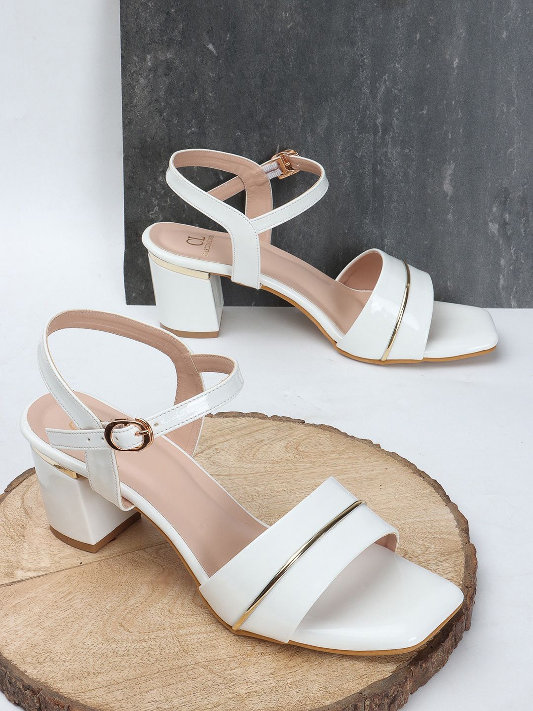 Carlton London Open Toe Block Heel Sandal