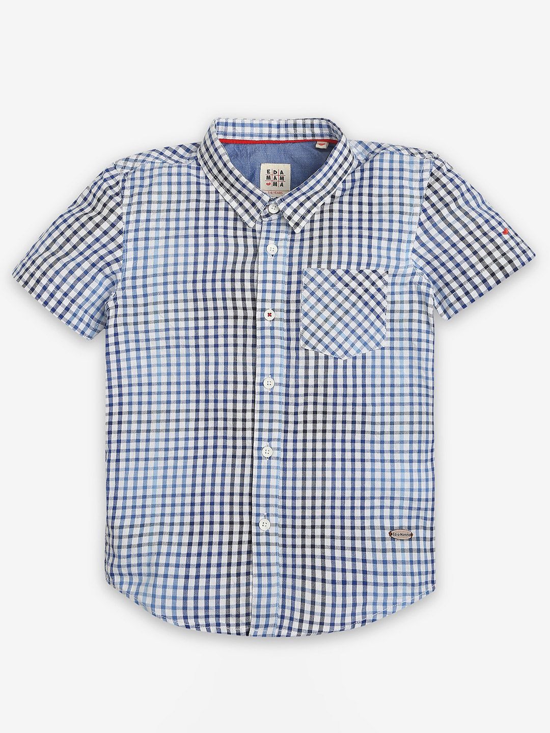 Ed-a-Mamma Boys Premium Gingham Checks Opaque Checked Casual Shirt