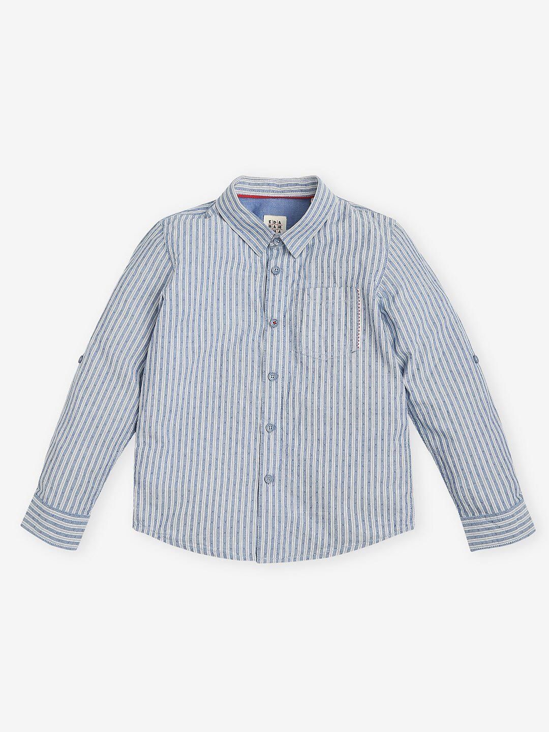 Ed-a-Mamma Boys Premium Opaque Striped Casual Shirt