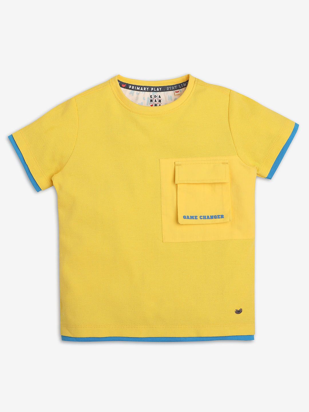 Ed-a-Mamma Boys Typography Bio Finish Pockets T-shirt