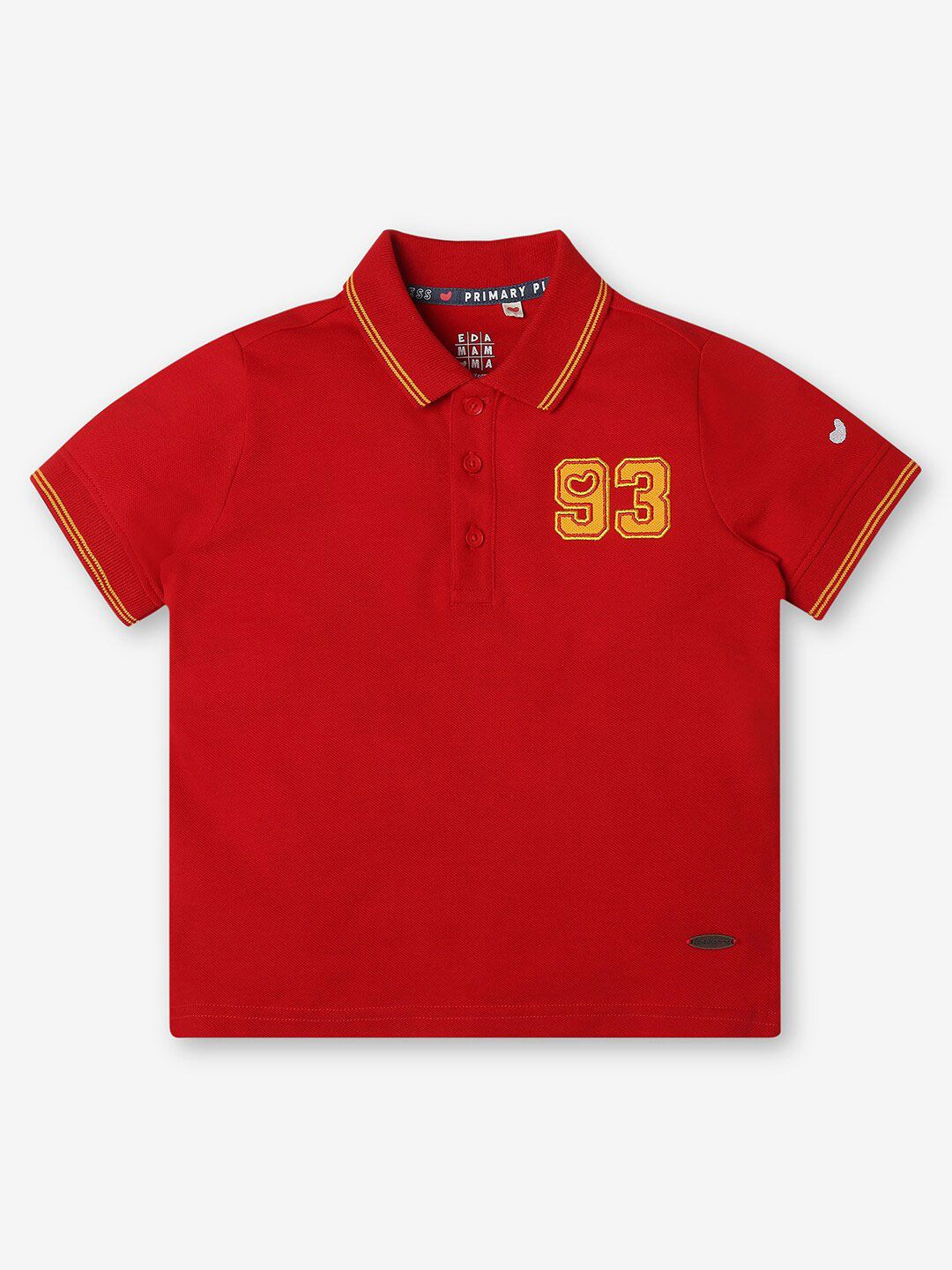 Ed-a-Mamma Boys Polo Collar Bio Finish Applique T-shirt