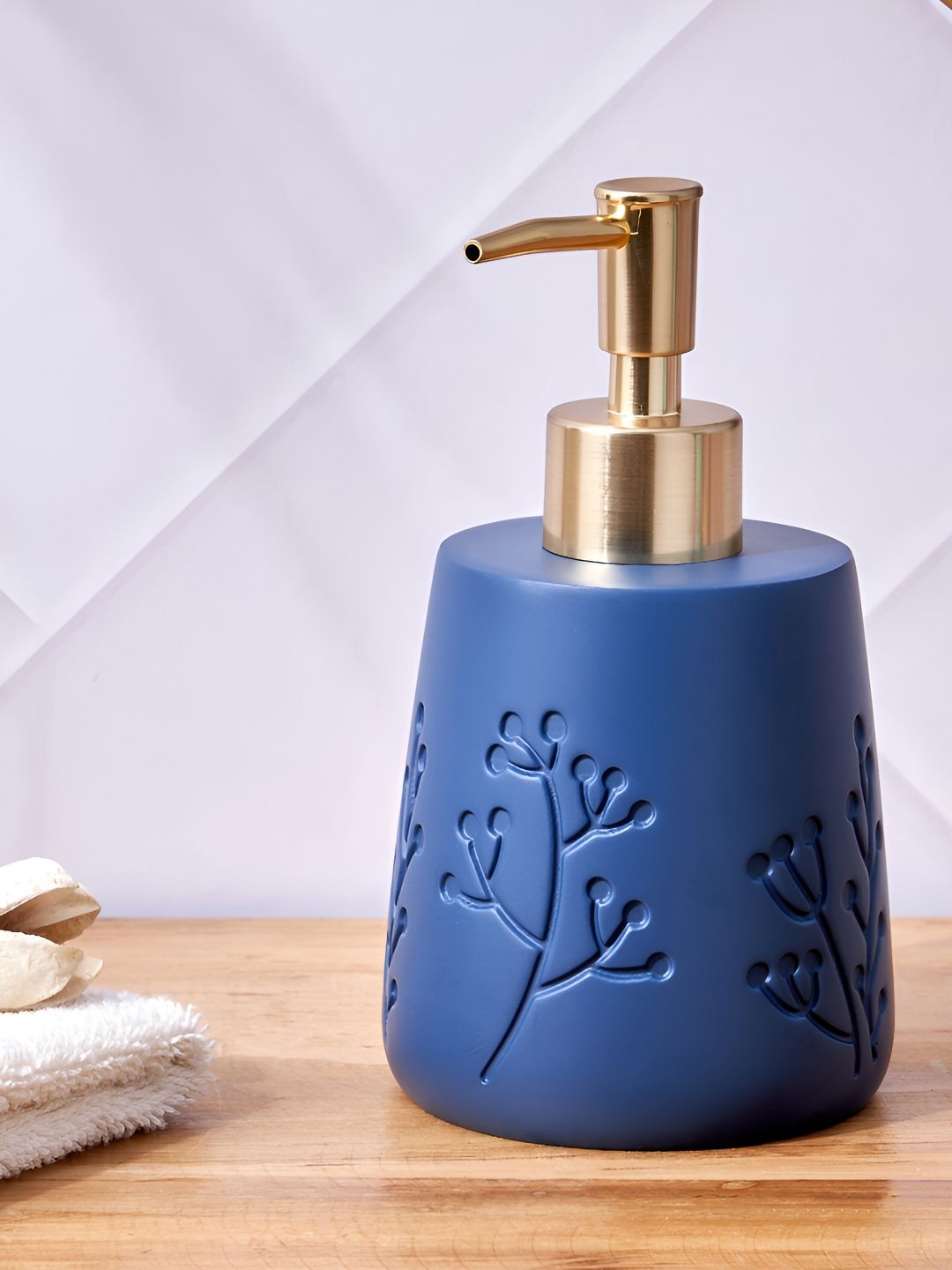 Home Centre Blue Floral Soap Dispenser 290 ML