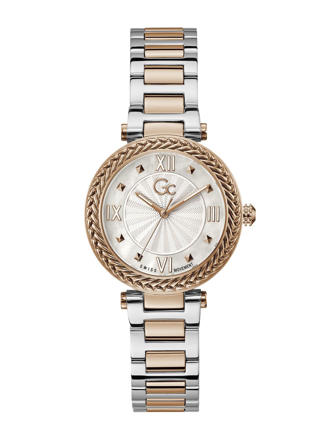 GC Guess Collection Round 34mm White Dial Analog Women Watch - Z41002L1MF