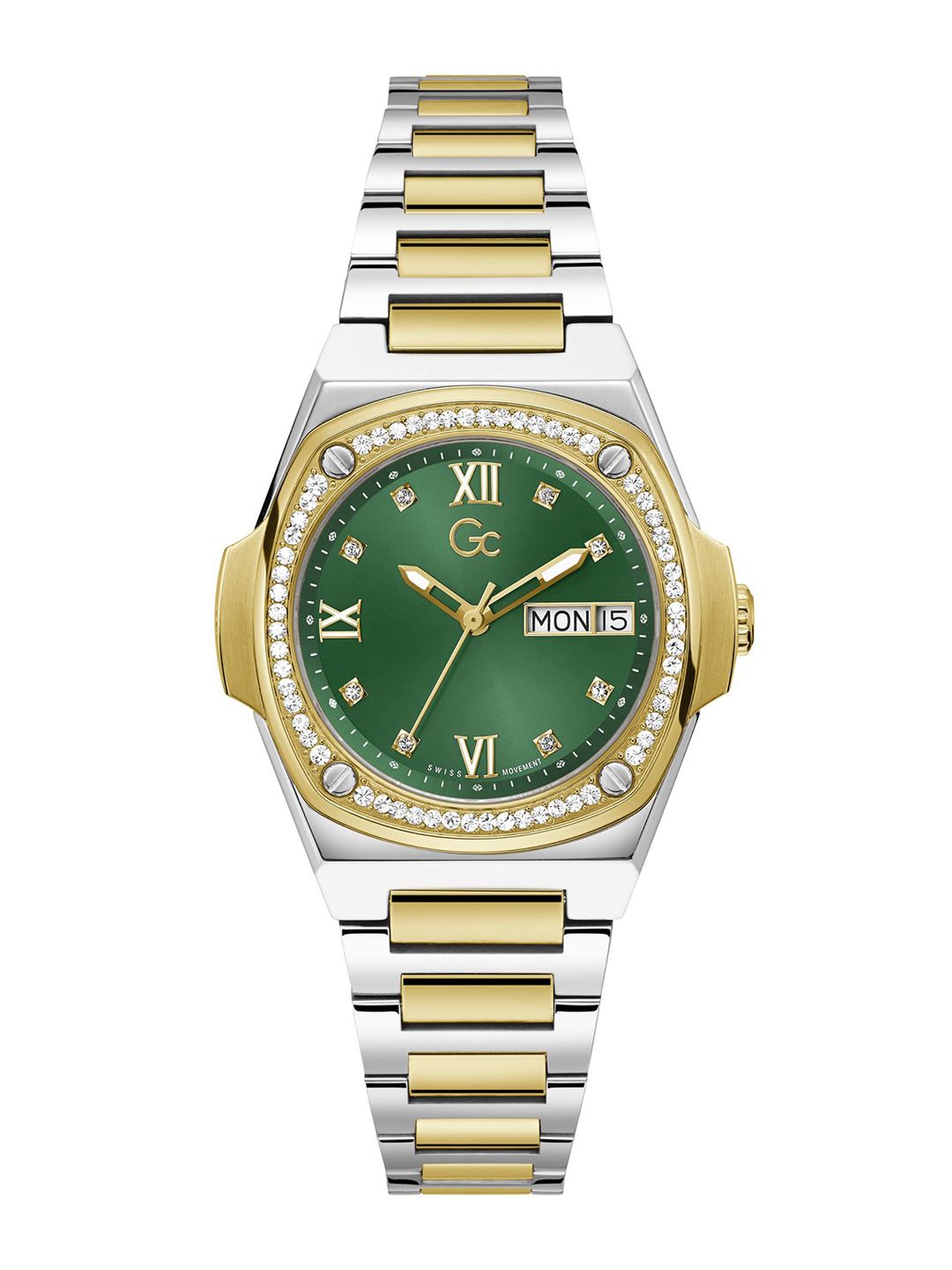 GC Guess Collection Square 36mm Green Dial Analog Women Watch - Y98010L9MF