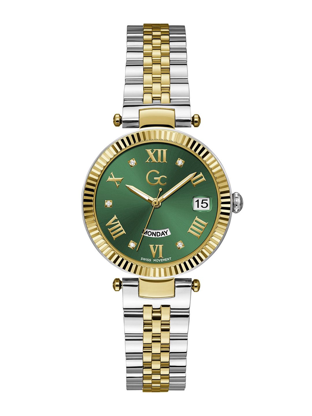 Buy Guess Collection Round 34mm Green Dial Analog Women Watch