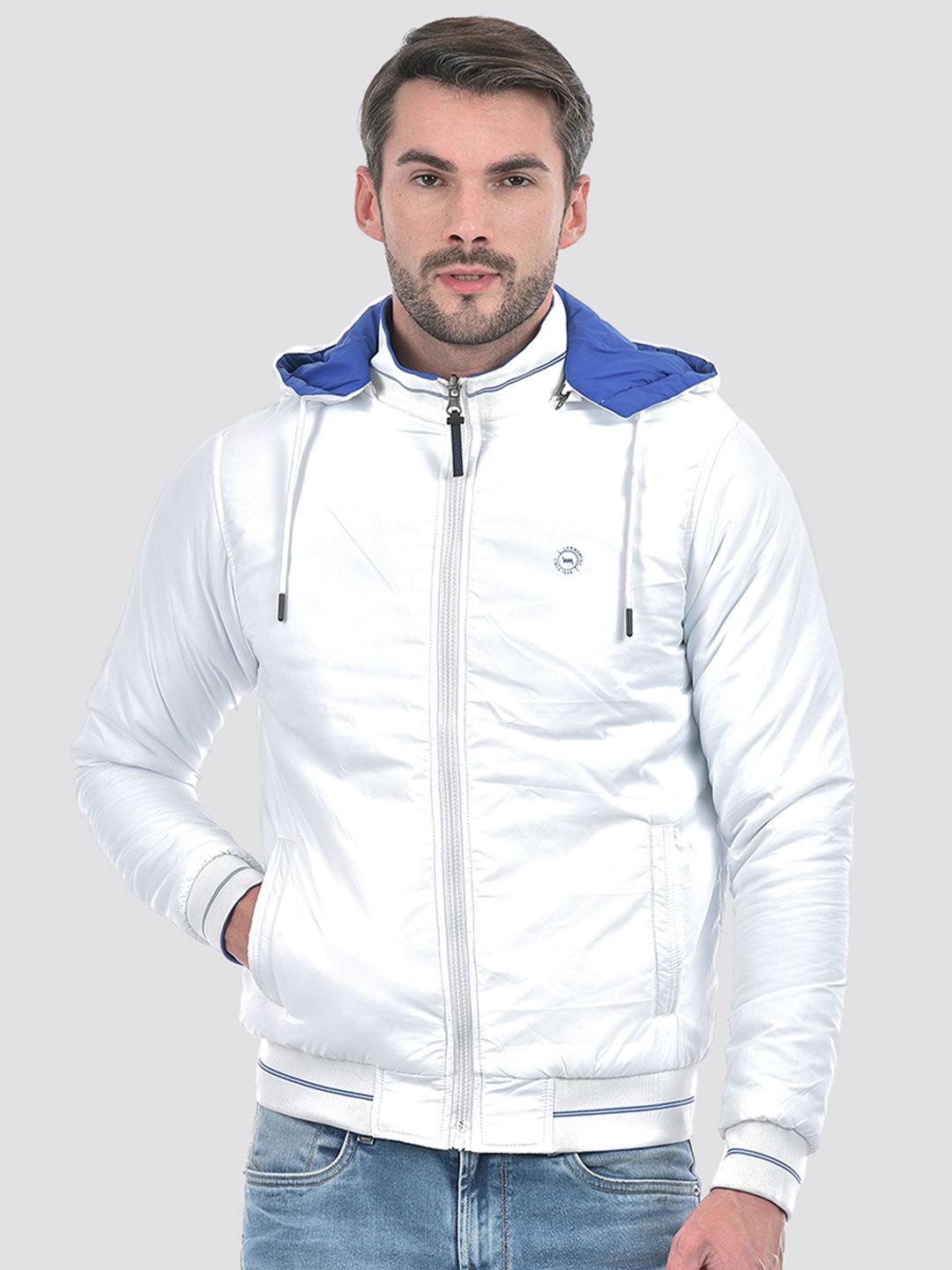 Lawman pg3 Men Reversible Crop Bomber with Patchwork Jacket