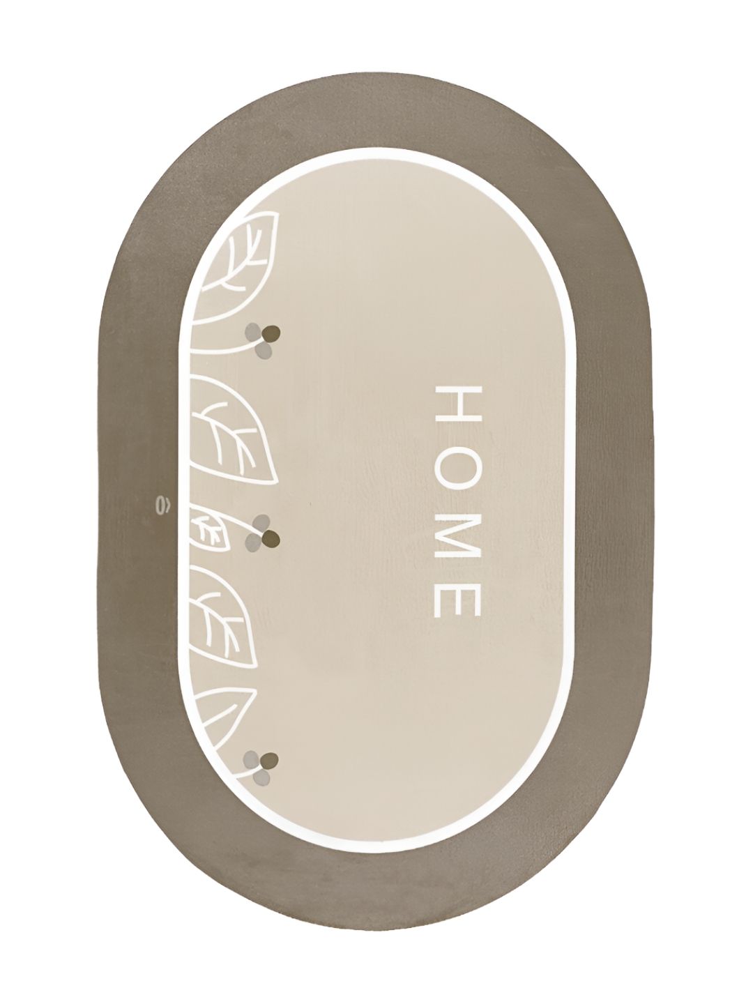 Saral Home Brown Printed  1000 GSM Anti-Skid Bath Rug