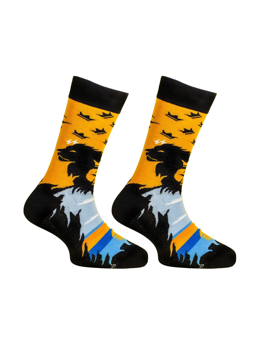 Papa Socks Lion King Edition Printed Calf-Length Socks