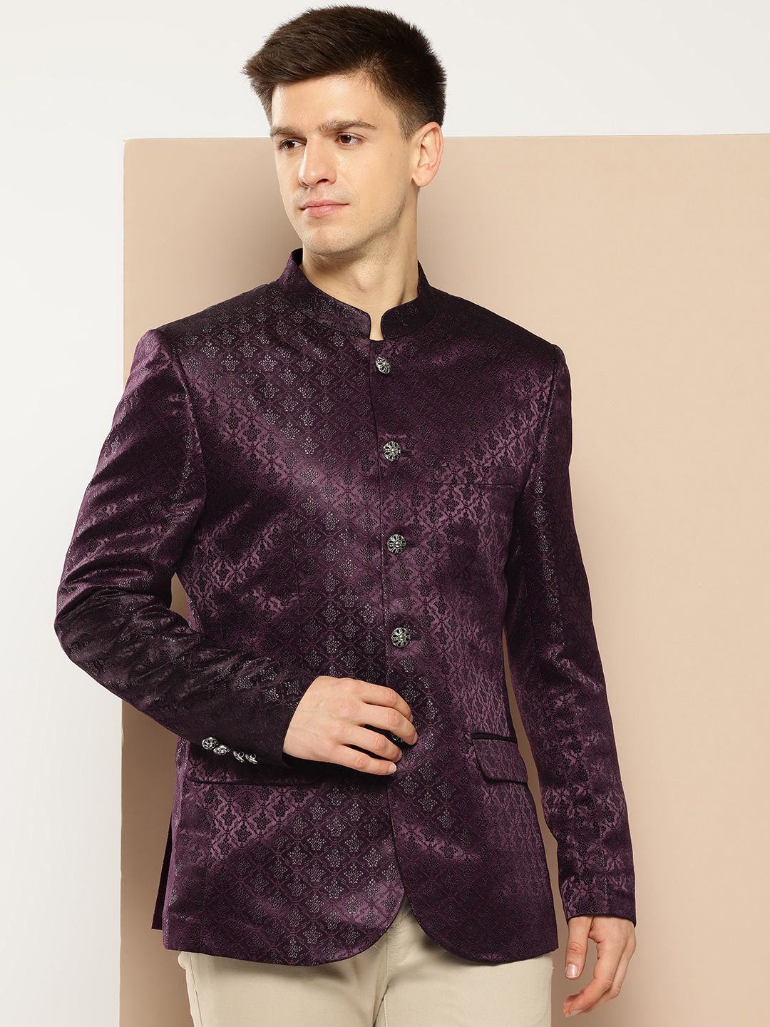 INVICTUS Woven Designed Single-Breasted Party Blazer