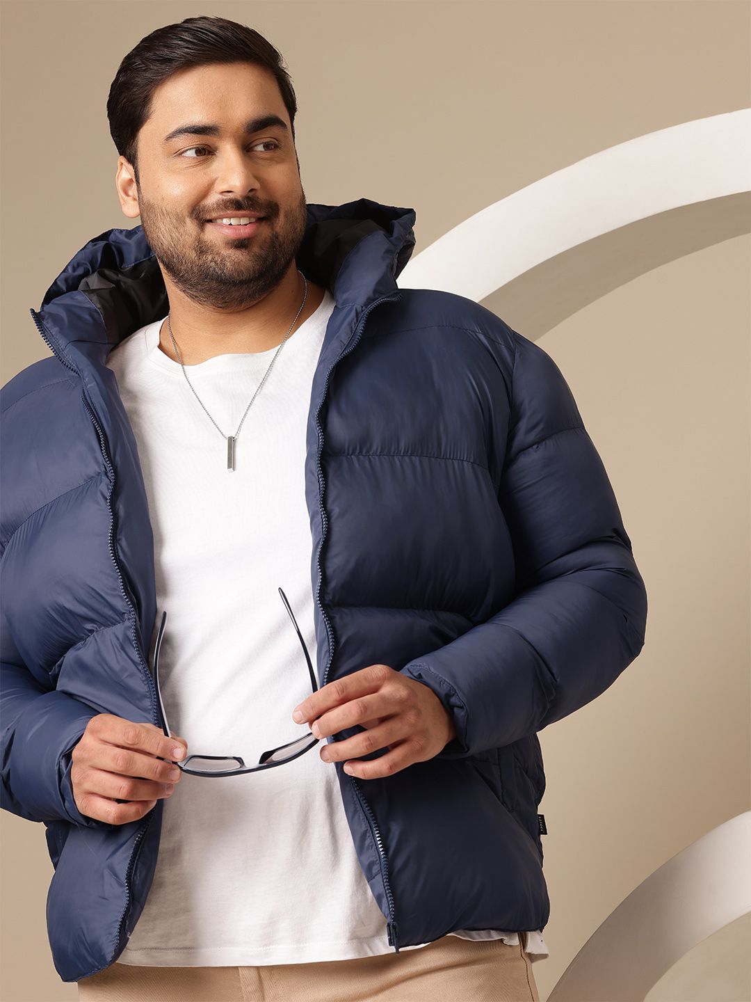 Sztori Plus Size Hooded Padded Jacket