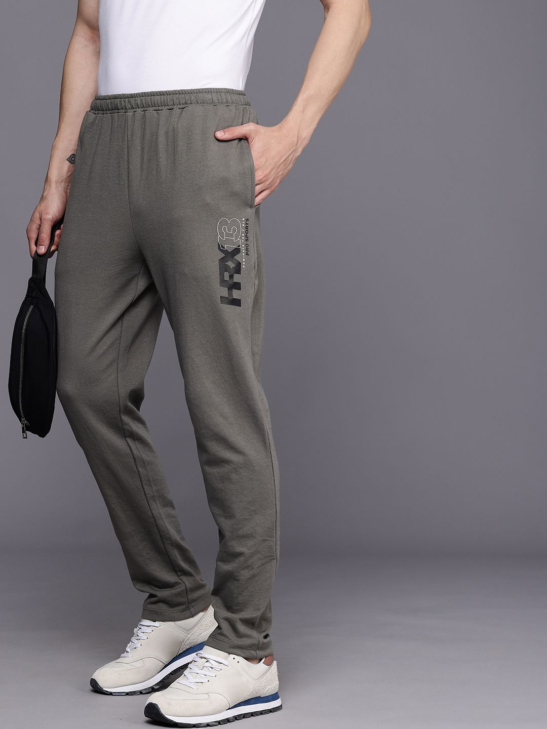 HRX by Hrithik Roshan Men Olympic Brand Logo Detailed Track Pants
