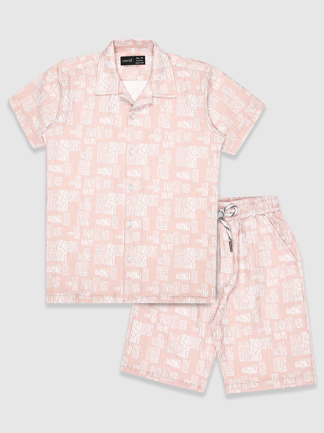 CAVIO Boys Printed Half Sleeve Shirt With Short