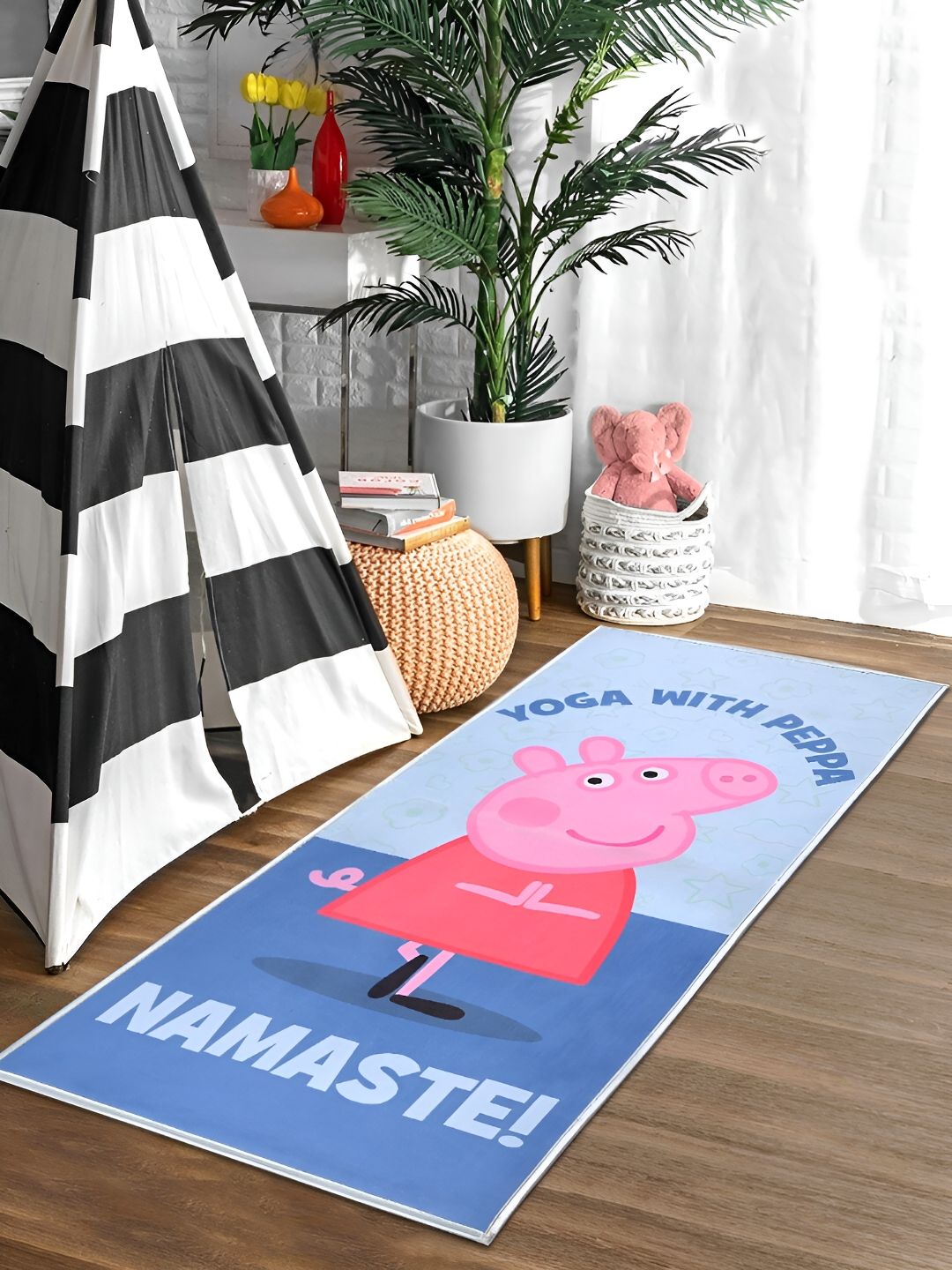 Saral Home Saral Home Blue Rectangular Anti-Skid Yoga Mat