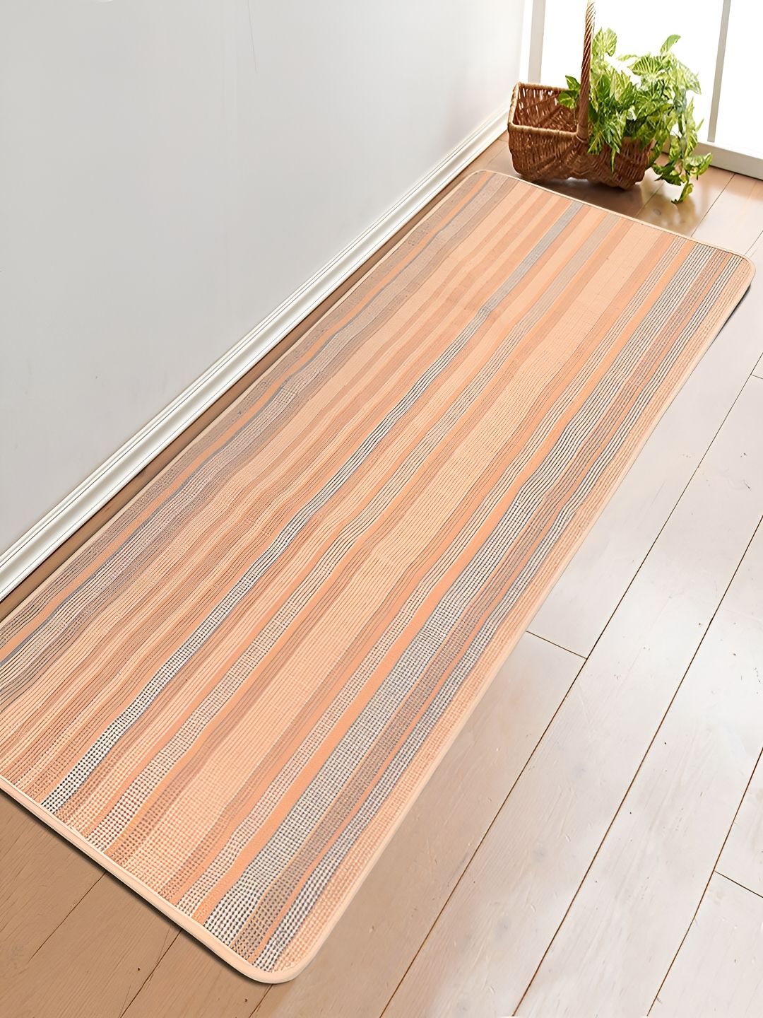 Saral Home Saral Home Beige  Printed Cotton Rectangular Anti-Skid Yoga Mat