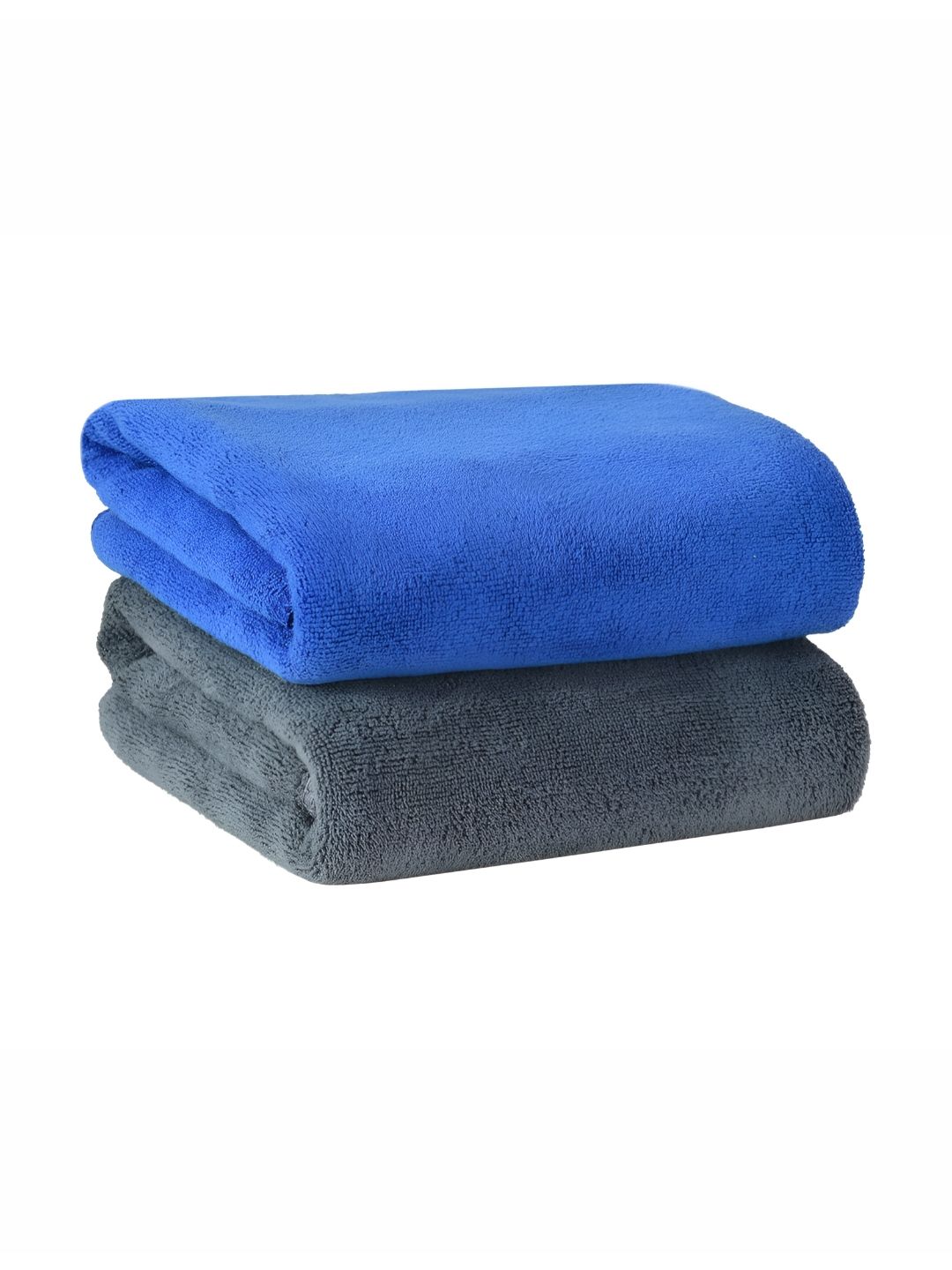 Yellow Weaves Teal Blue & Grey 2 Pieces 400 GSM Anti-Odour Hand Towels