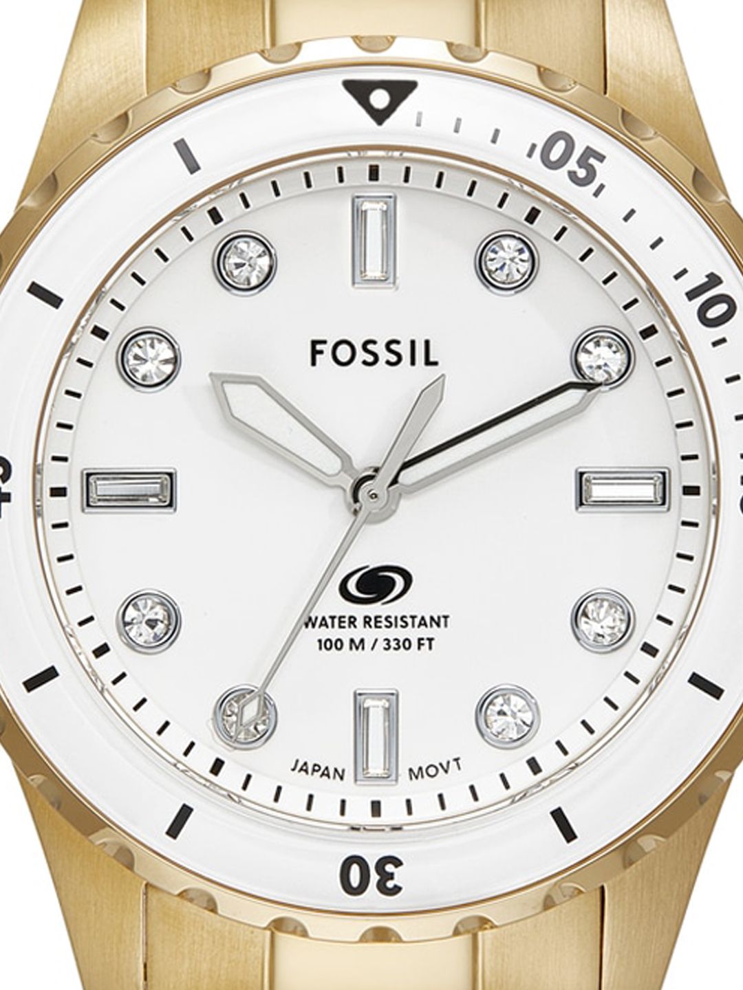 Dial & Stainless Steel Bracelet Style Straps Analogue Watch ES5350