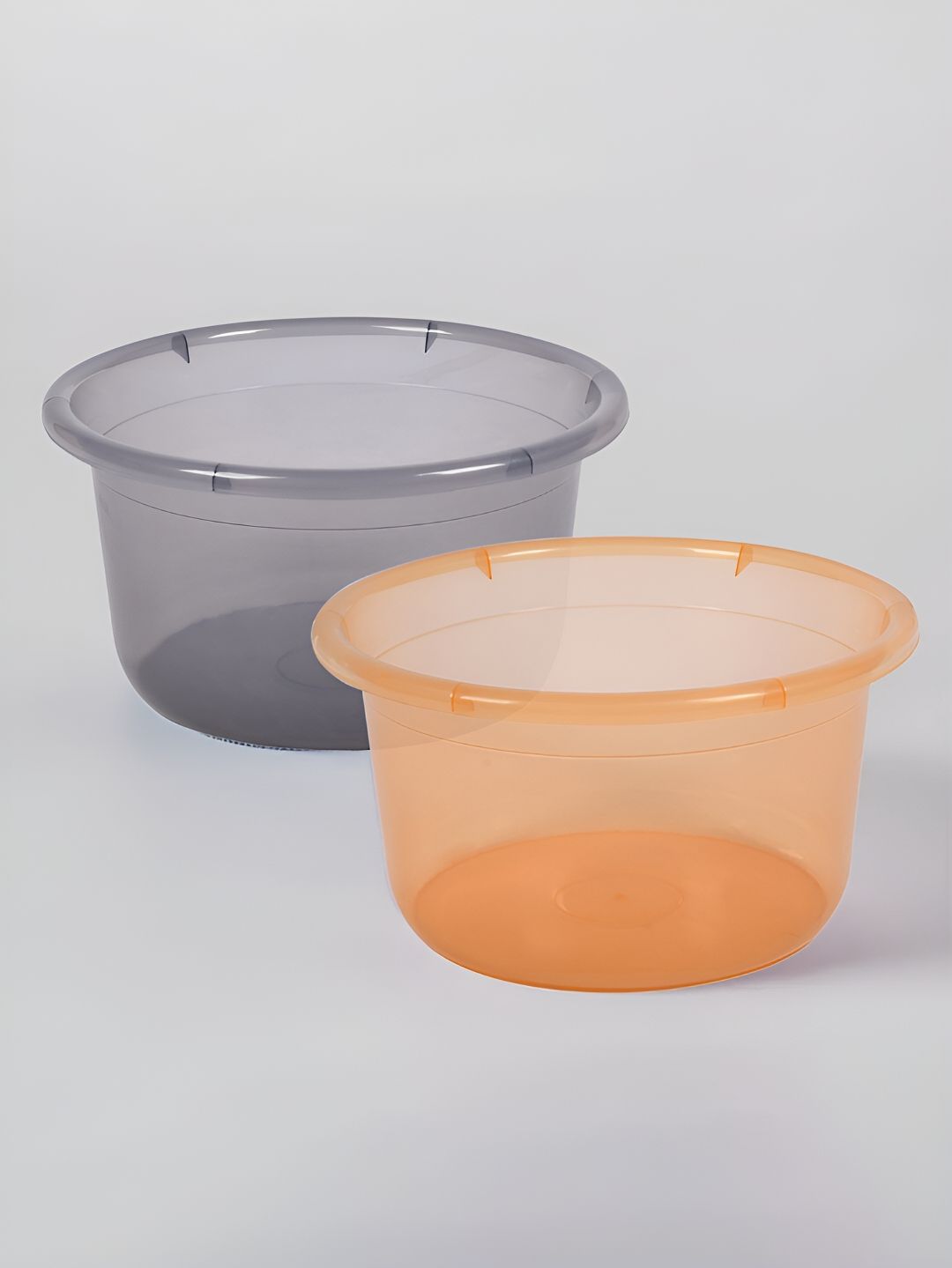 Kuber Industries Grey & Orange 2 Pieces Classic Bath Accessories Set