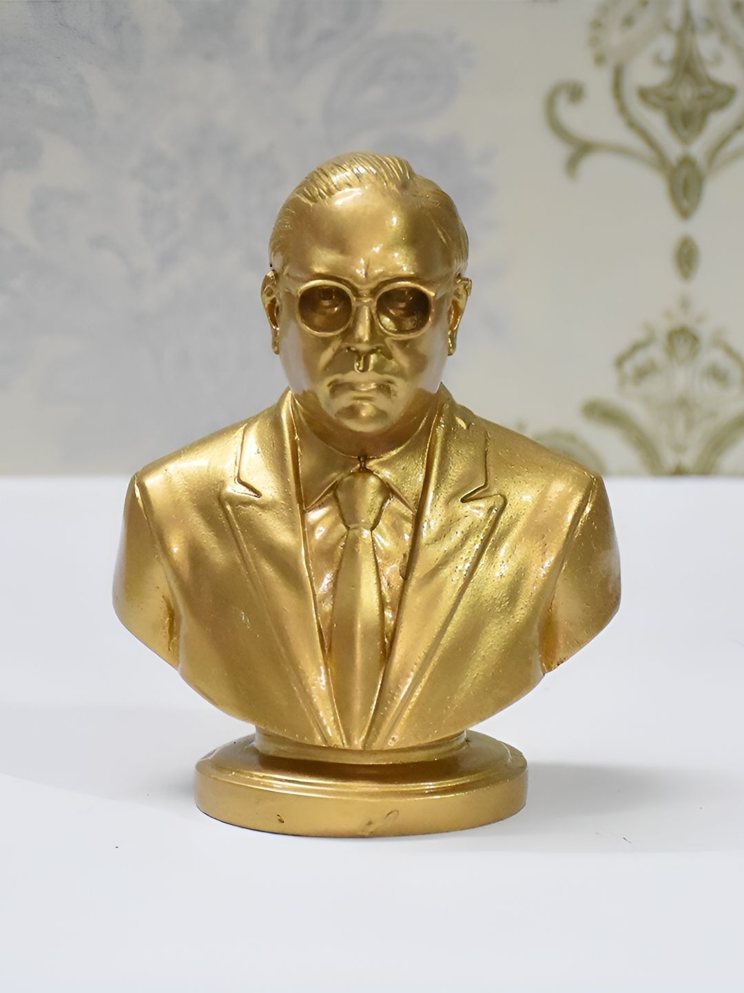 Vikarafty Dr.Bheem Rao Ambedka Gold Polyresin Natural Living Room Small Showpiece - 4.7 Inches