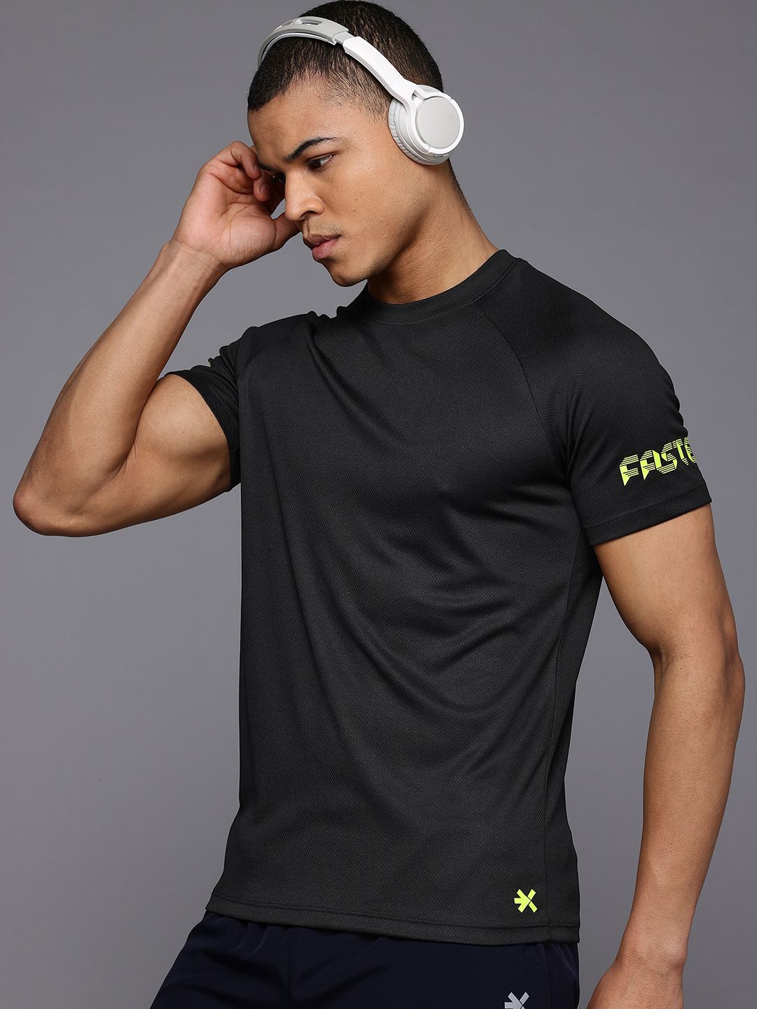 HRX by Hrithik Roshan Men Typography Printed Rapid-Dry Sports T-shirt