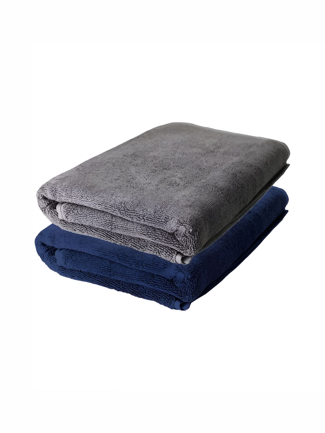 The Better Home Blue & Grey 2 Pieces Bamboo Towel Set