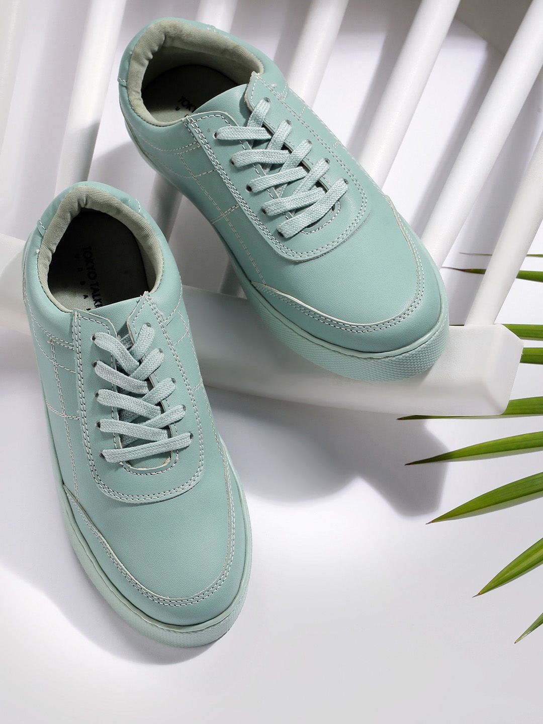 Tokyo Talkies Women Green Lace-Ups Sneakers