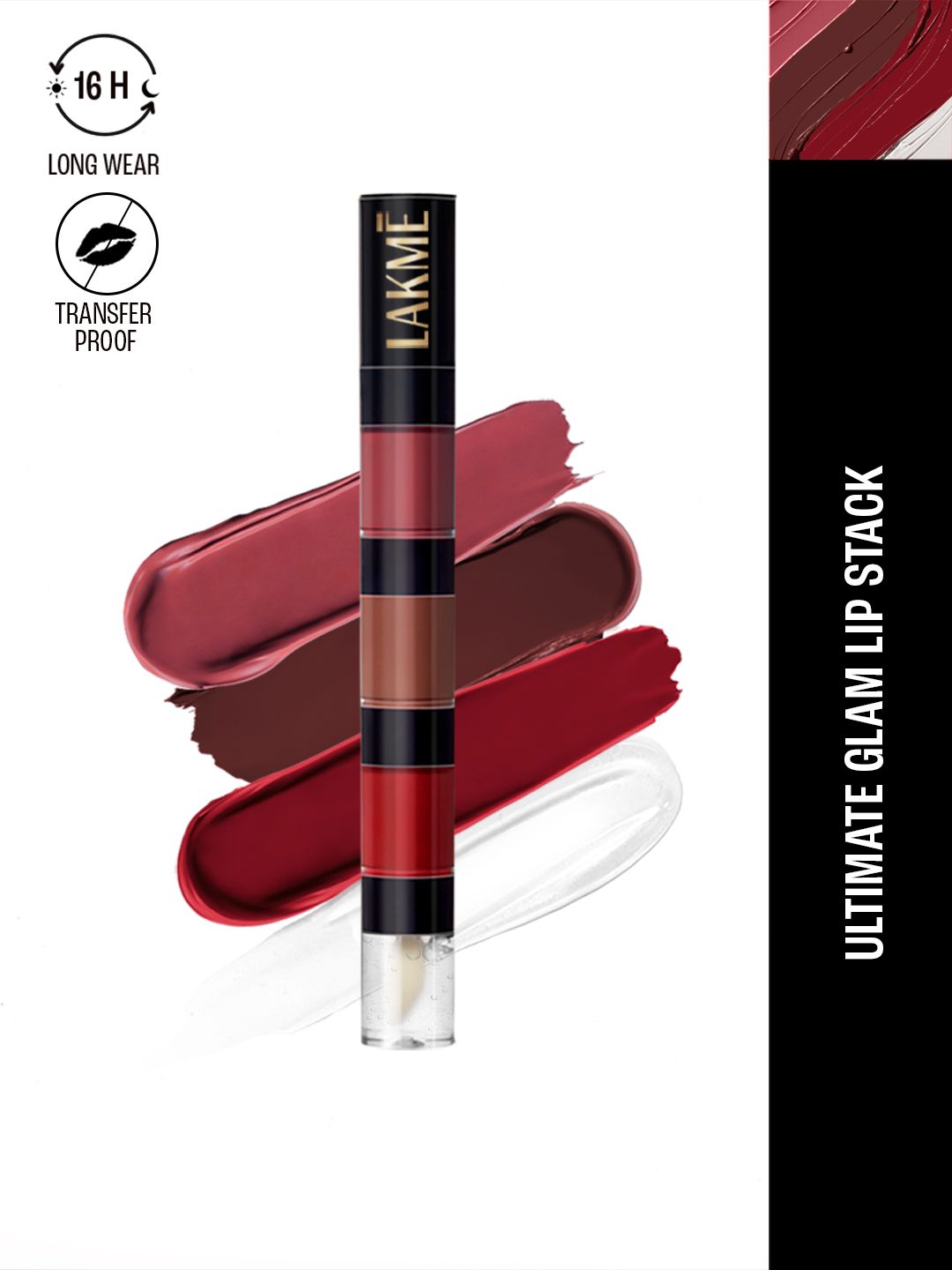 Lakme Ultimate Glam 4 in 1 Lip Stack 4ml - Evening Glam