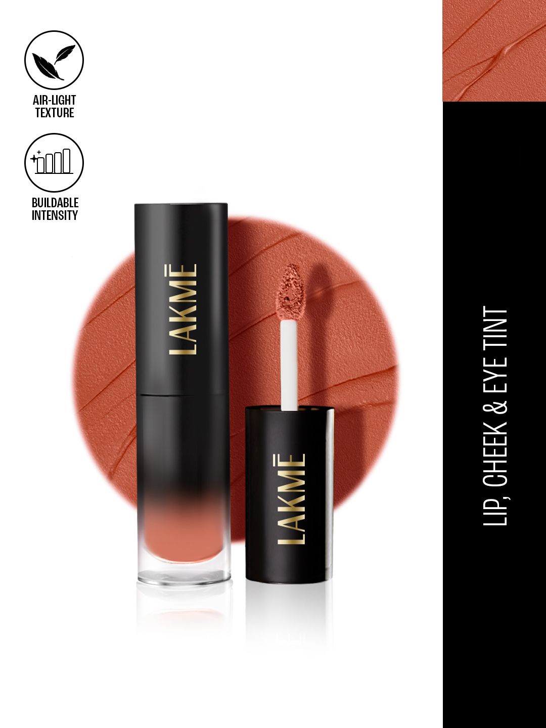 Lakme Xtraordin-Airy One-and-Done Lip, Cheek & Eye Tint 3 ml - Apricot Crush