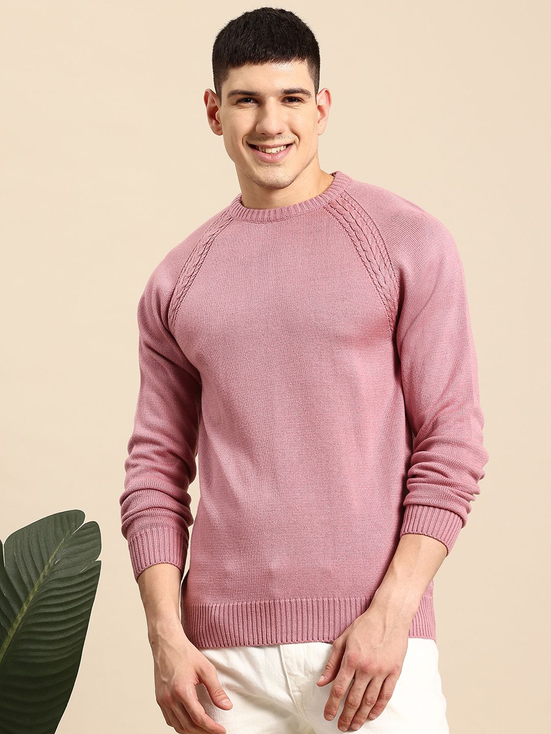 Mast & Harbour Acrylic Round Neck Pullover