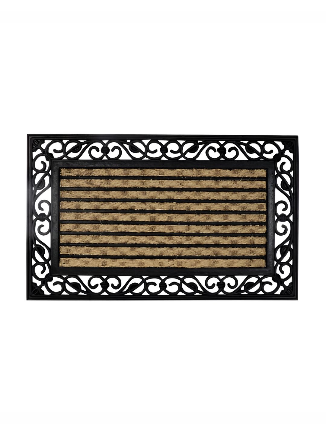 HOKIPO Brown Textured Anti-Skid Doormat
