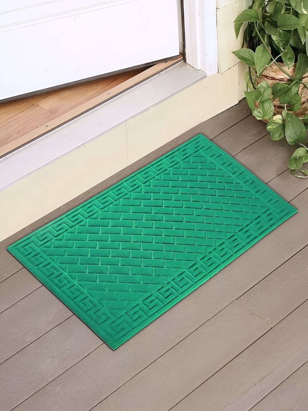 HOKIPO Green Textured Anti-Skid Doormat