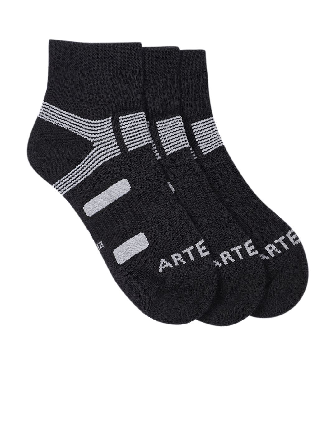 Artengo By Decathlon Men Pack of 3 Patterned High Sports Ankle-Length Socks