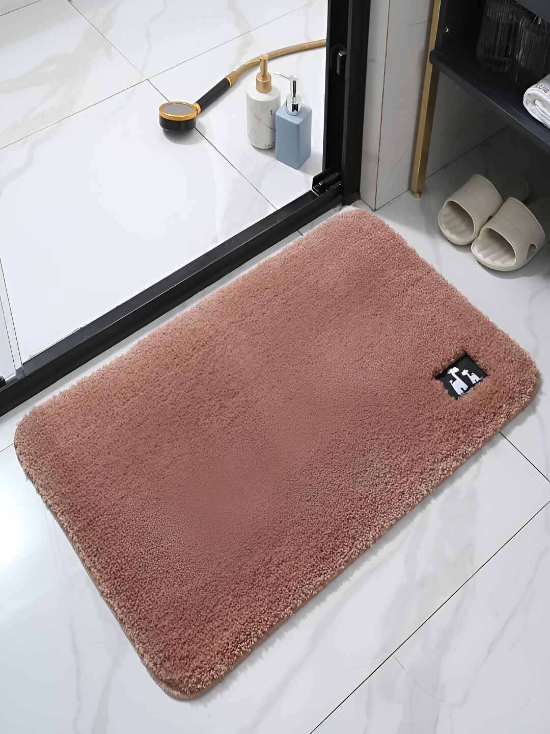 HOKIPO Peach Water Absorbing Microfibre 1600 GSM Bath Mat