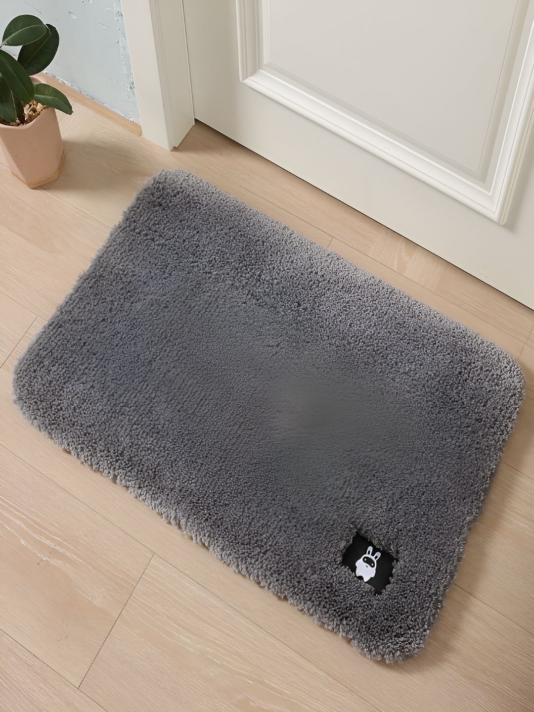 HOKIPO Grey 2000 GSM Microfibre Bath Rug