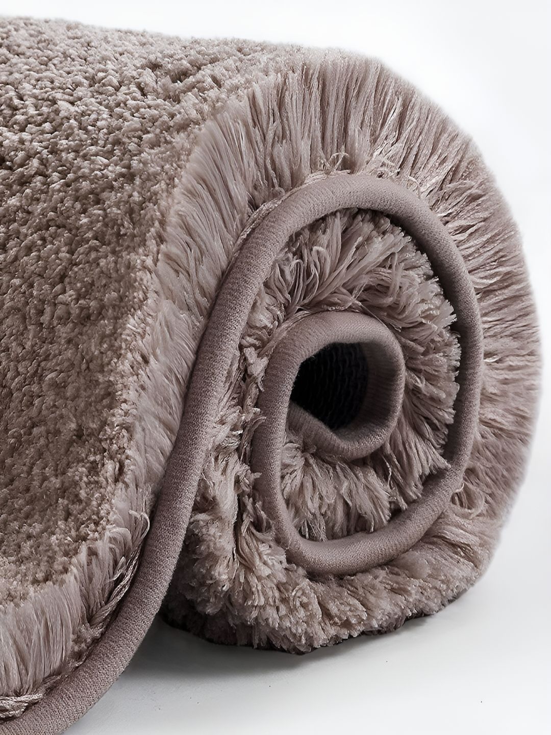HOKIPO Taupe Soft & Fluffy Water 1800GSM Absorbing Bath Rug