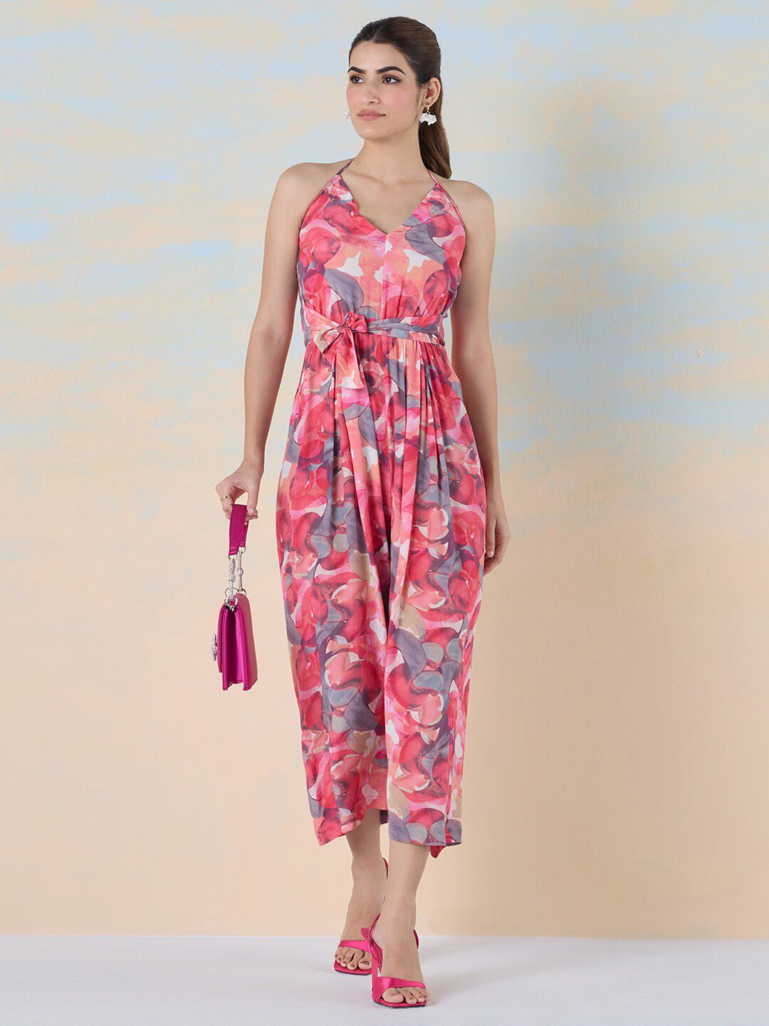 navyasa by liva Printed Liva Basic Jumpsuit
