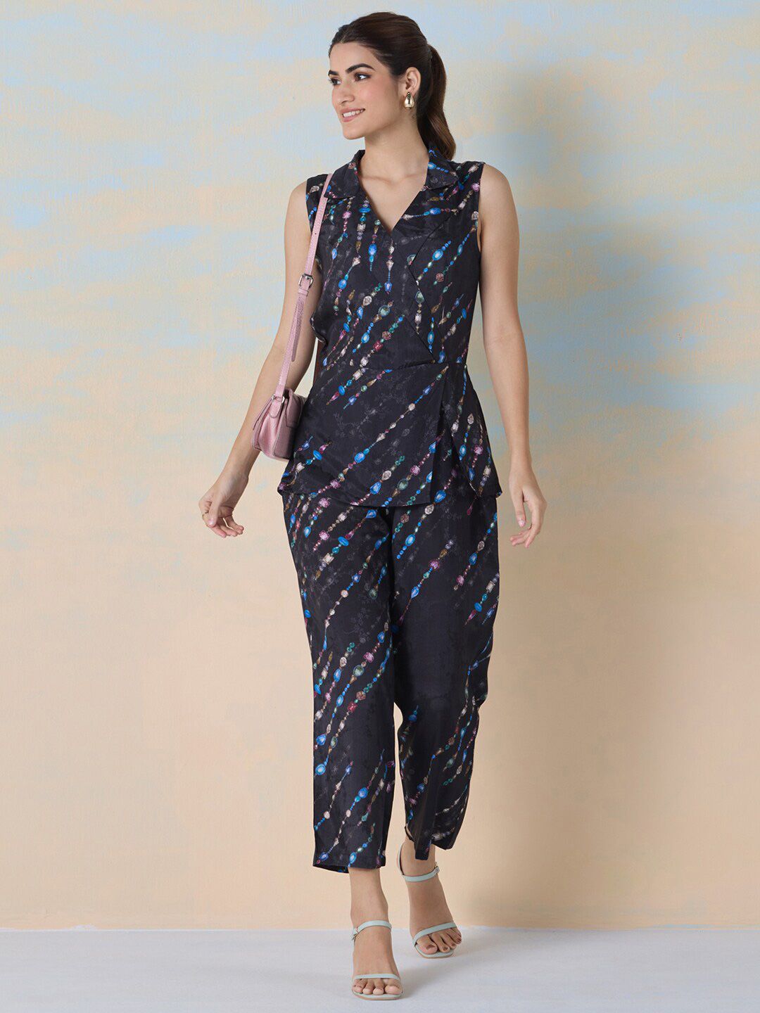 navyasa by liva Printed Liva Basic Jumpsuit