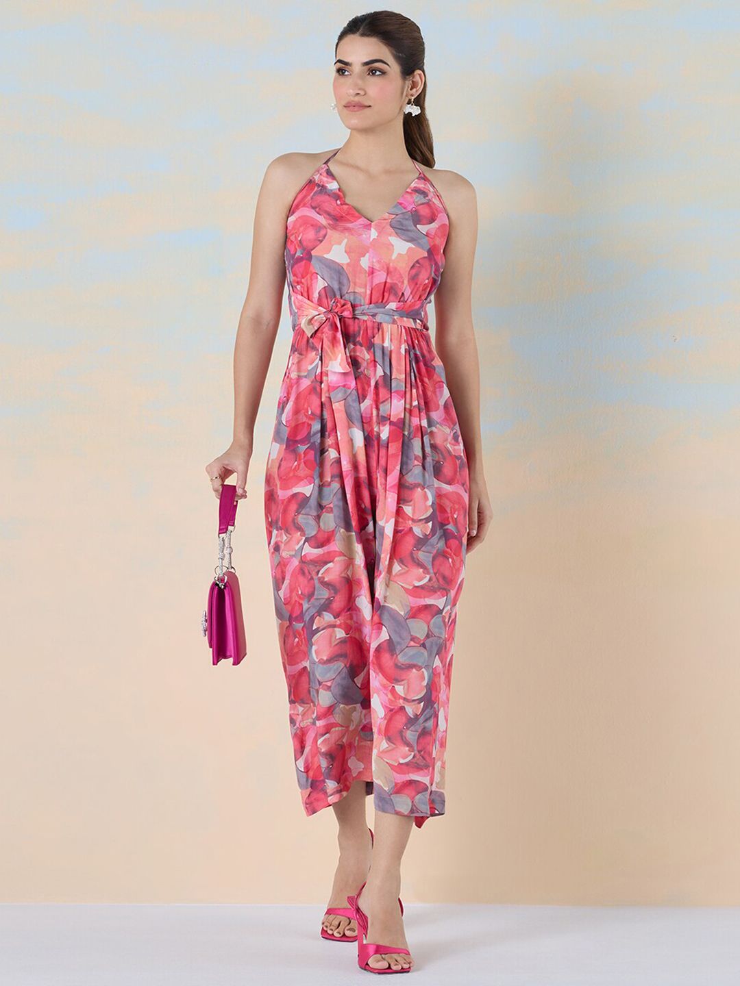 navyasa by liva Printed Liva Basic Jumpsuit