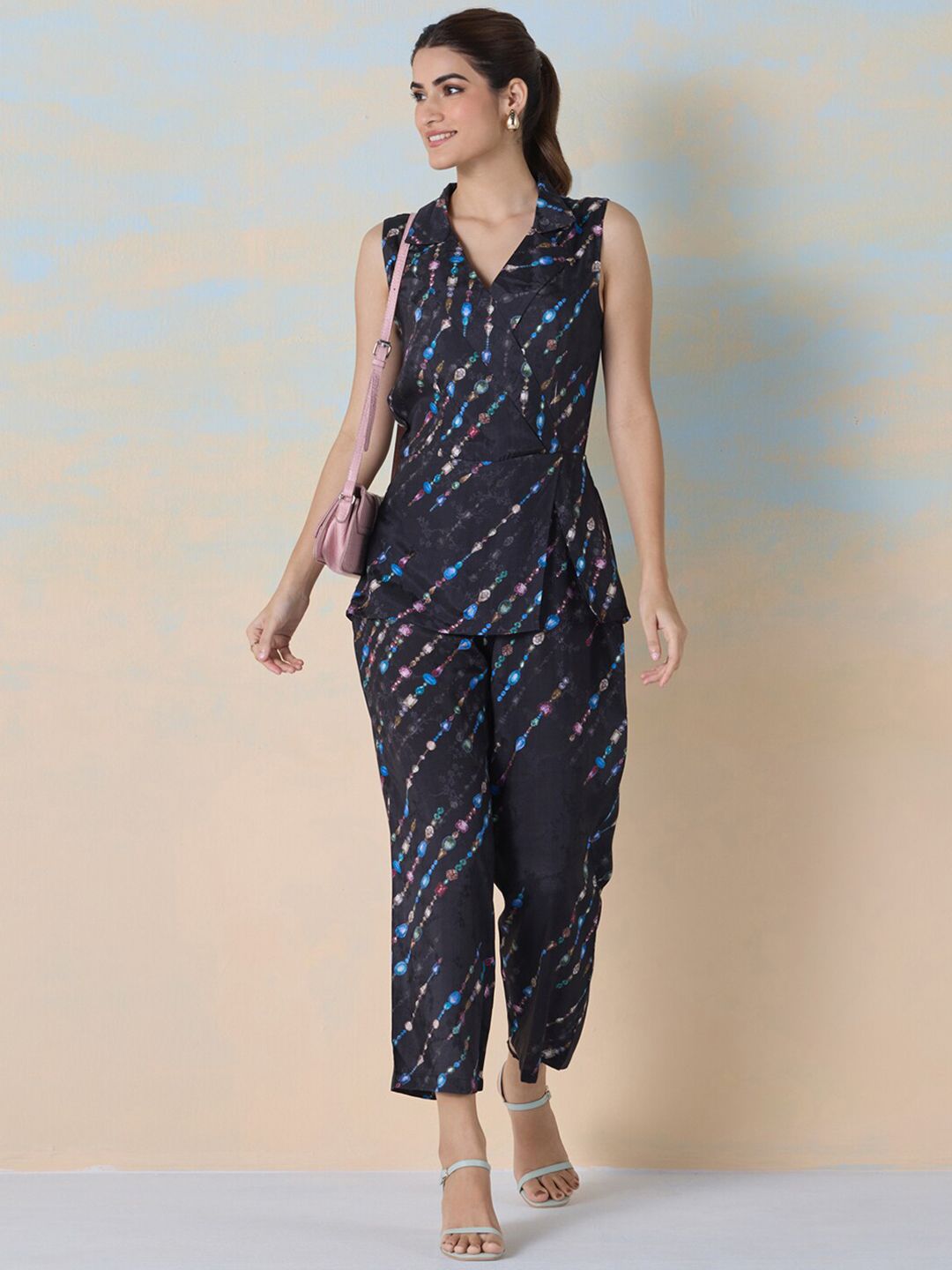 navyasa by liva Printed Liva Basic Jumpsuit
