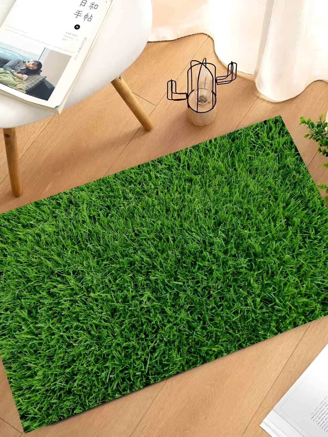 REVEXO Green UV-Resistant Artificial Grass Floor Mat deal from myntra